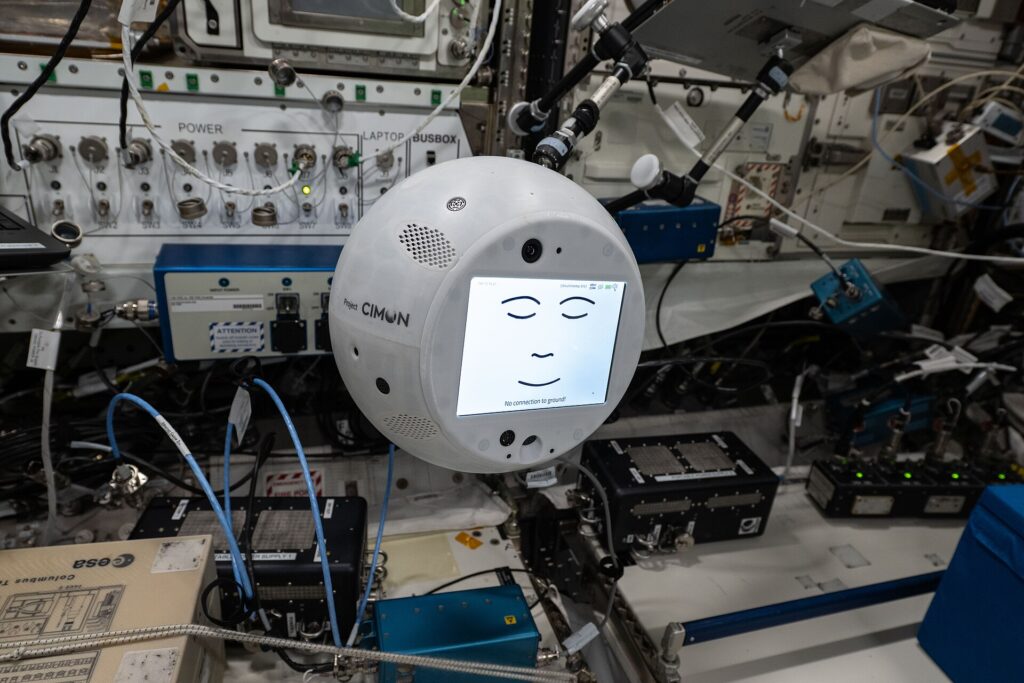 CIMON, an AI-powered robotic techology assistant, is pictured after being activated (iss073e0384104).jpg